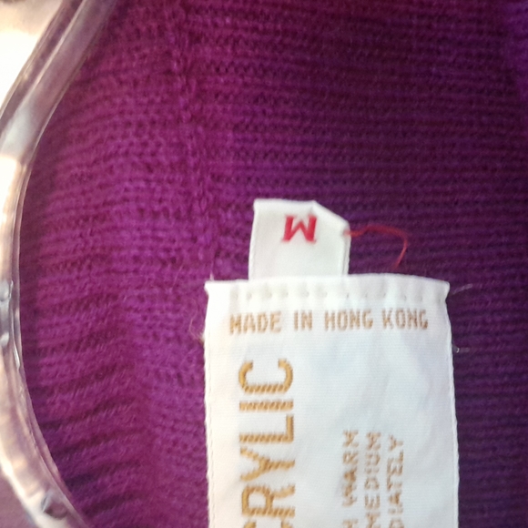 Vintage Purple Sweater Size Medium But Runs Small - Picture 6 of 9